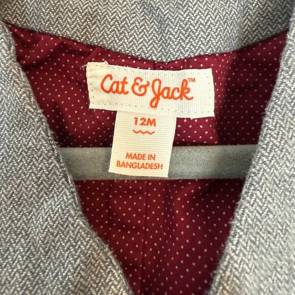 Cat & Jack Baby Boy Vest Corduroy Pants Holiday Christmas Set Size 12 Months - Picture 4 of 11